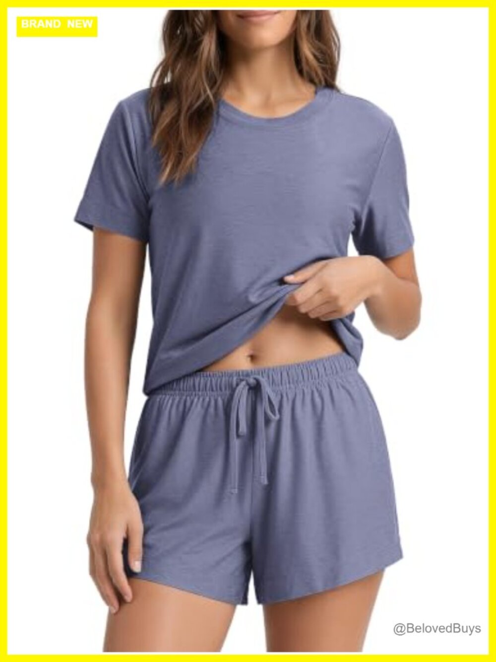 2 Piece Lounge Set Ultra Soft Short Sleeve T-Shirt & Shorts Relaxed Fit